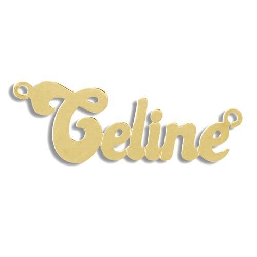 9ct Yellow Gold Personalised Celine Style Name Necklace - My Jewel World