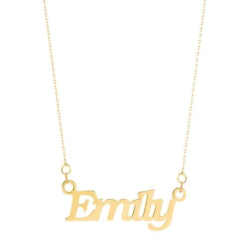 9ct Yellow Gold Personalised Emily Style Name Necklace - My Jewel World