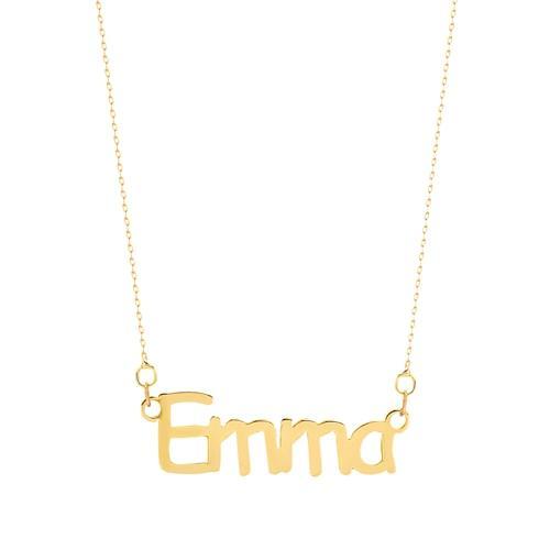 9ct Yellow Gold Personalised Emma Style Name Necklace - My Jewel World
