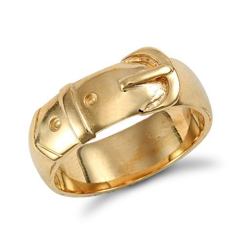9ct Yellow Gold Polished Single Buckle Ring - My Jewel World