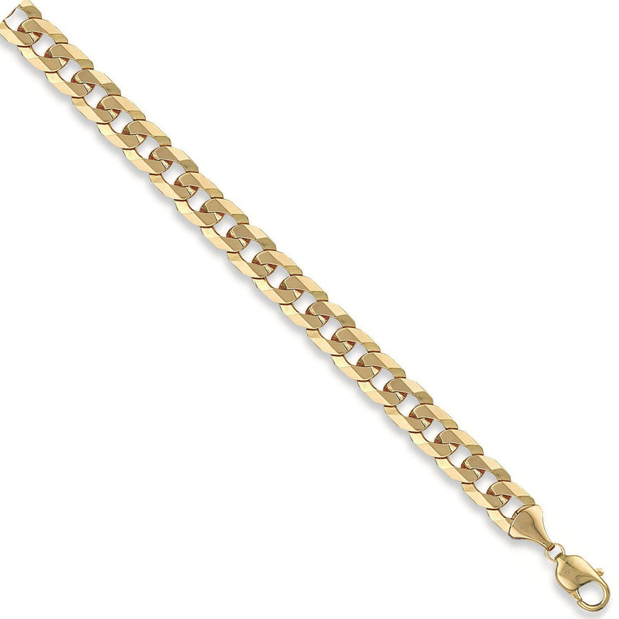 9ct Yellow Gold Solid 10mm 24 Inch Flat Curb Necklace 60.5g - My Jewel World