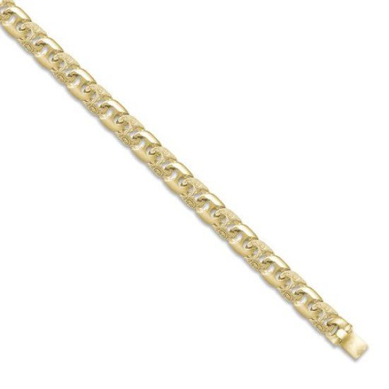 9ct Yellow Gold Solid 12.0mm 20 Inch Curb Bracelet 66.6g - My Jewel World