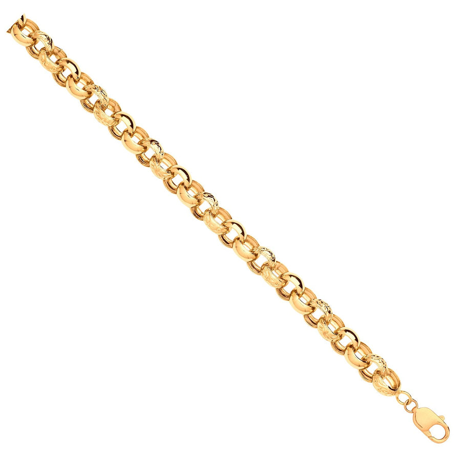 9ct Yellow Gold Solid 12.5mm 24 Inch Patterned Belcher Necklace 100.0g - My Jewel World