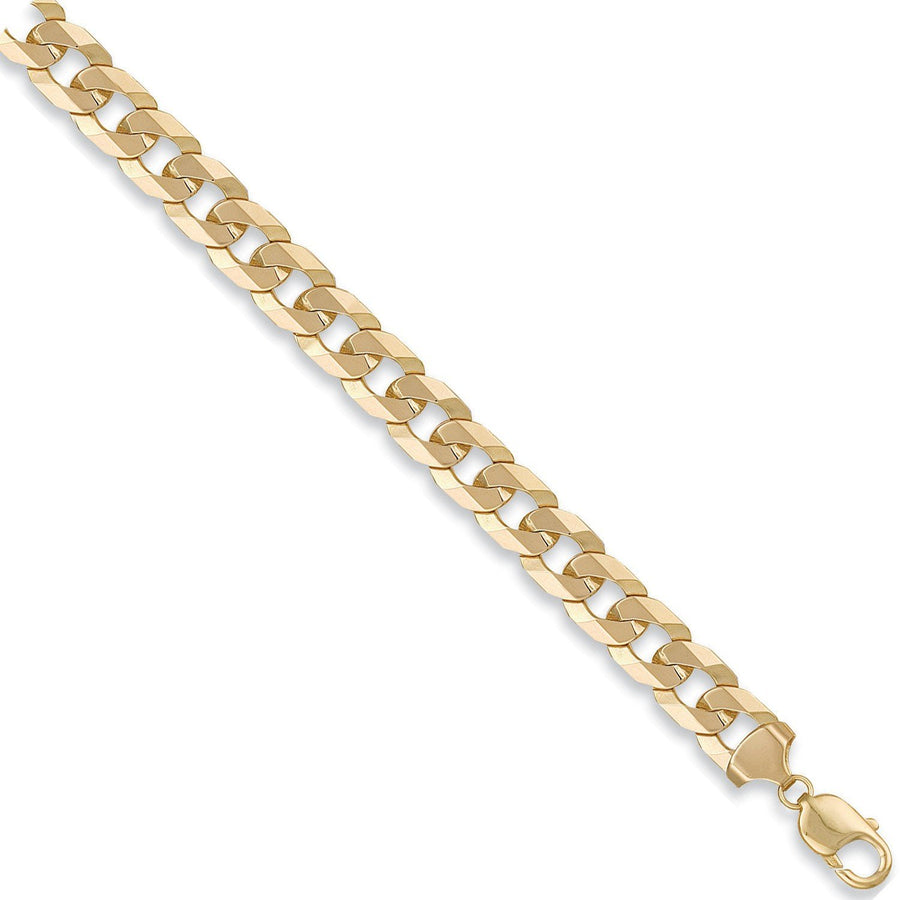 9ct Yellow Gold Solid 12mm 20 Inch Flat Curb Necklace 69.0g - My Jewel World