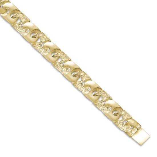 9ct Yellow Gold Solid 16.0mm 9 Inch Curb Bracelet 60.4g - My Jewel World