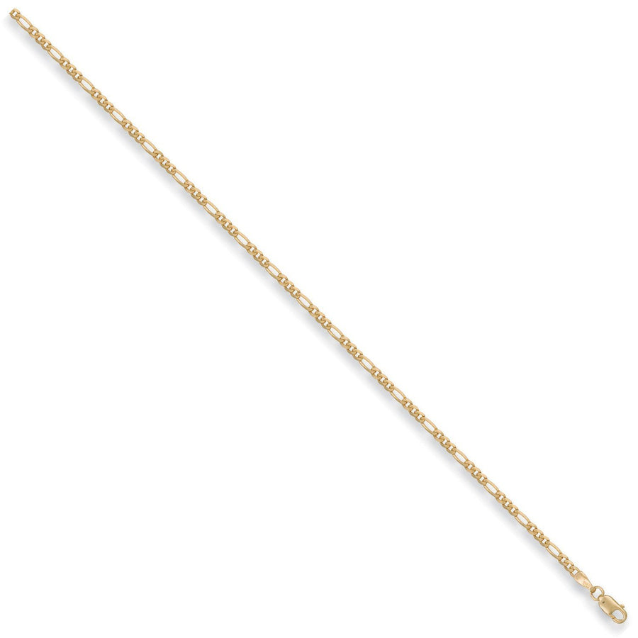 9ct Yellow Gold Solid 2mm 16 Inch Figaro Necklace 3.2g - My Jewel World