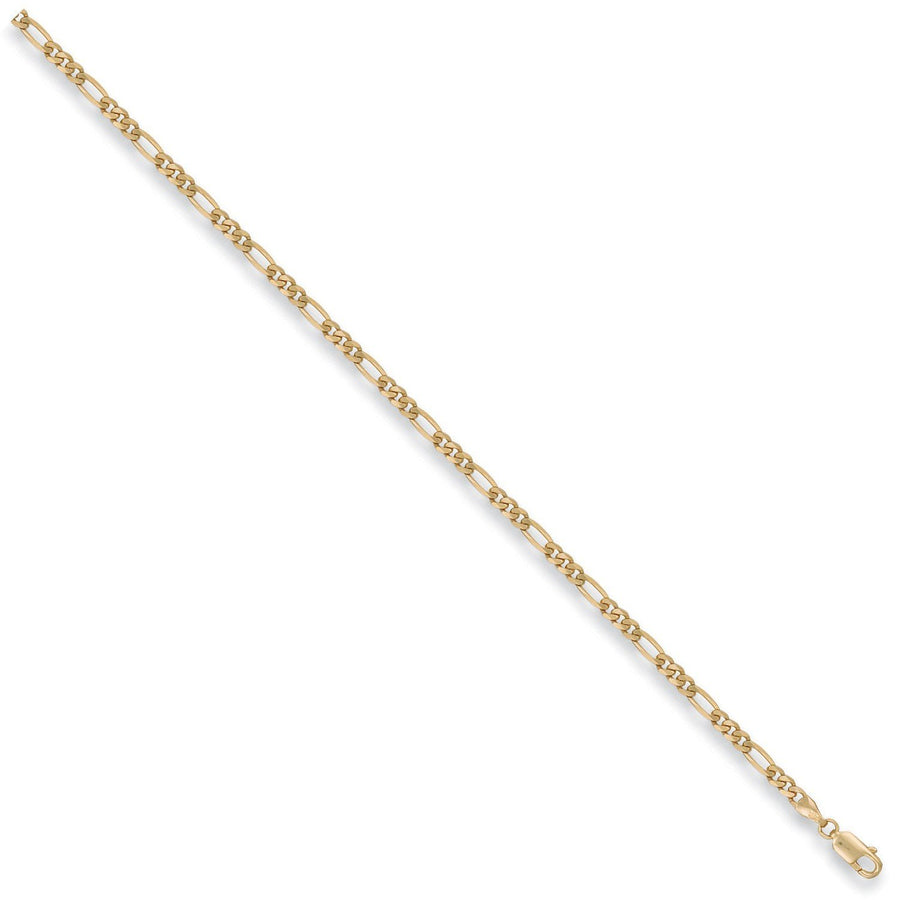9ct Yellow Gold Solid 3mm 16 Inch Figaro Necklace 5.4g - My Jewel World