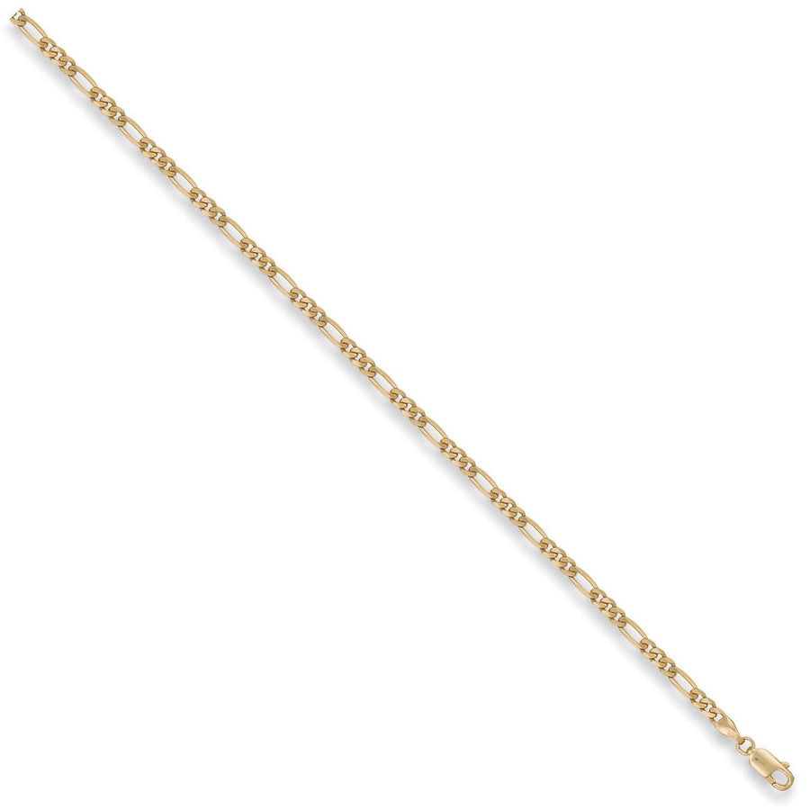 9ct Yellow Gold Solid 3mm 18 Inch Figaro Necklace 6.1g - My Jewel World