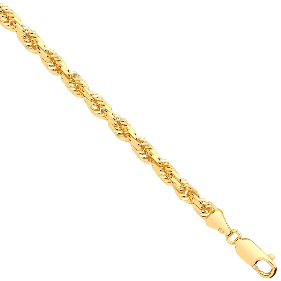 9ct Yellow Gold Solid 4.2mm 22 Inch Rope Necklace 29.5g - My Jewel World