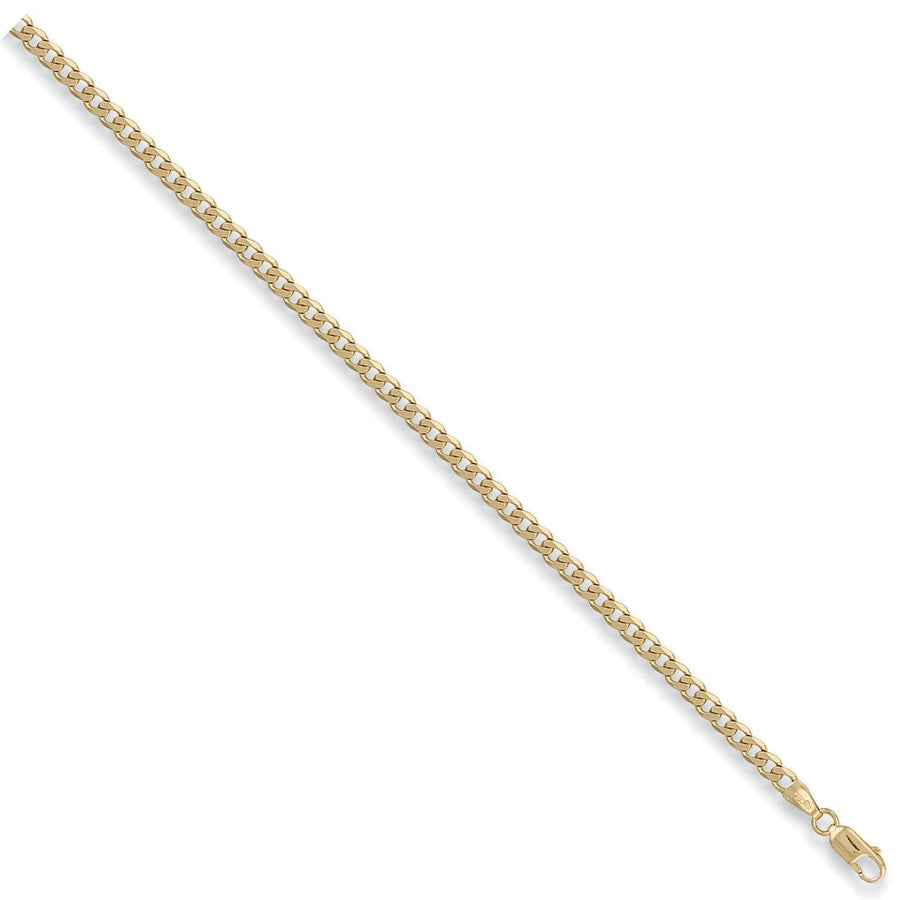 9ct Yellow Gold Solid 4mm 18 Inch Curb Necklace 10.0g - My Jewel World