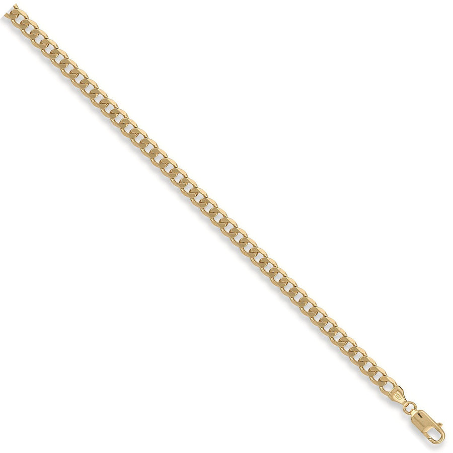 9ct Yellow Gold Solid 5.5mm 7 Inch Curb Bracelet 8.0g - My Jewel World