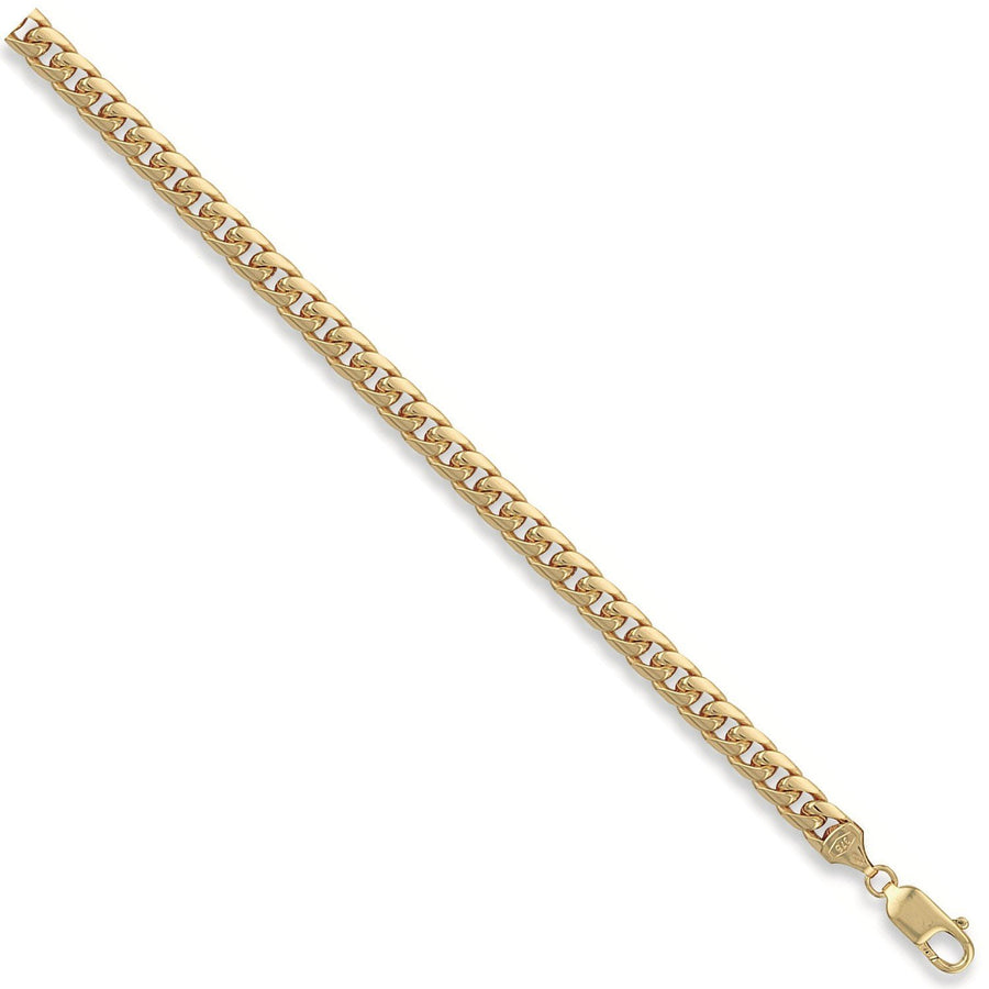 9ct Yellow Gold Solid 5mm 18 Inch Domed Curb Necklace 28g - My Jewel World