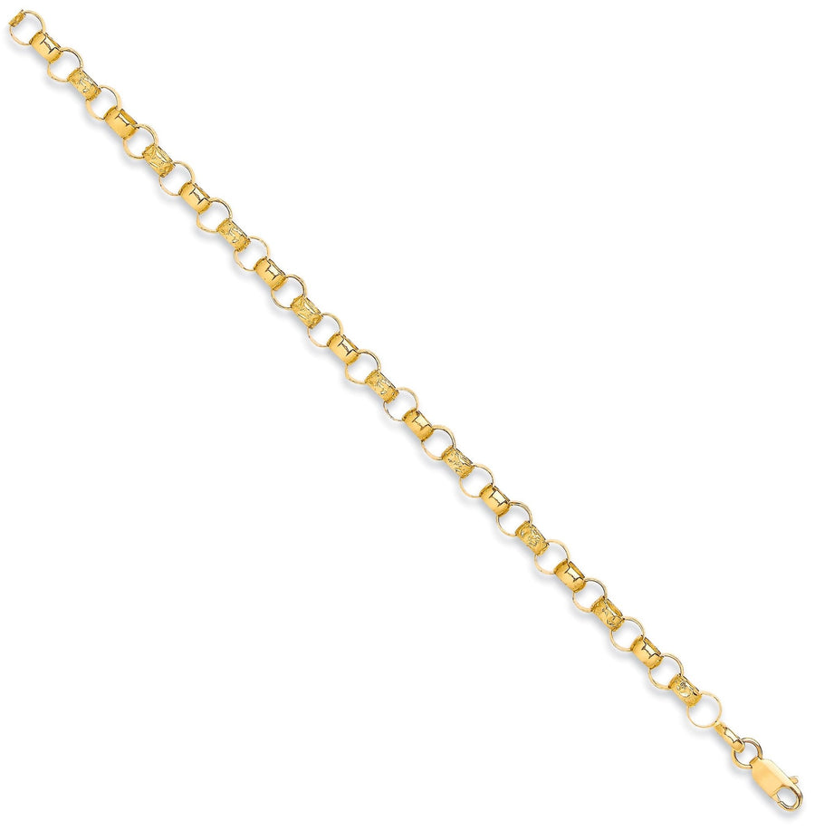 9ct Yellow Gold Solid 7.3mm 20 Inch Patterned Belcher Necklace 38.0g - My Jewel World