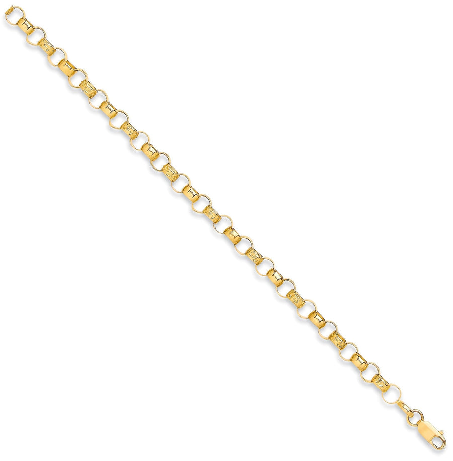 9ct Yellow Gold Solid 7.3mm 22 Inch Patterned Belcher Necklace 41.5g - My Jewel World