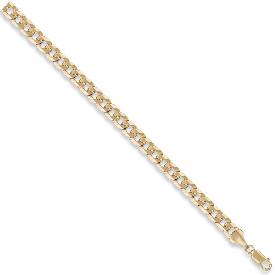 9ct Yellow Gold Solid 7mm 22 Inch Flat Curb Necklace 23.0g - My Jewel World