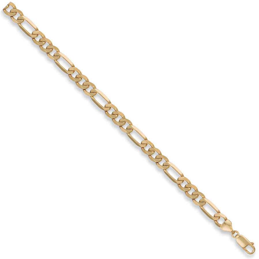 9ct Yellow Gold Solid 8mm 28 Inch Figaro Necklace 43.7g - My Jewel World