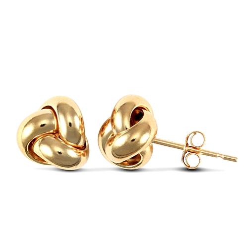 9ct Yellow Gold Trinity Love Knot Stud Earrings 1.0g - My Jewel World