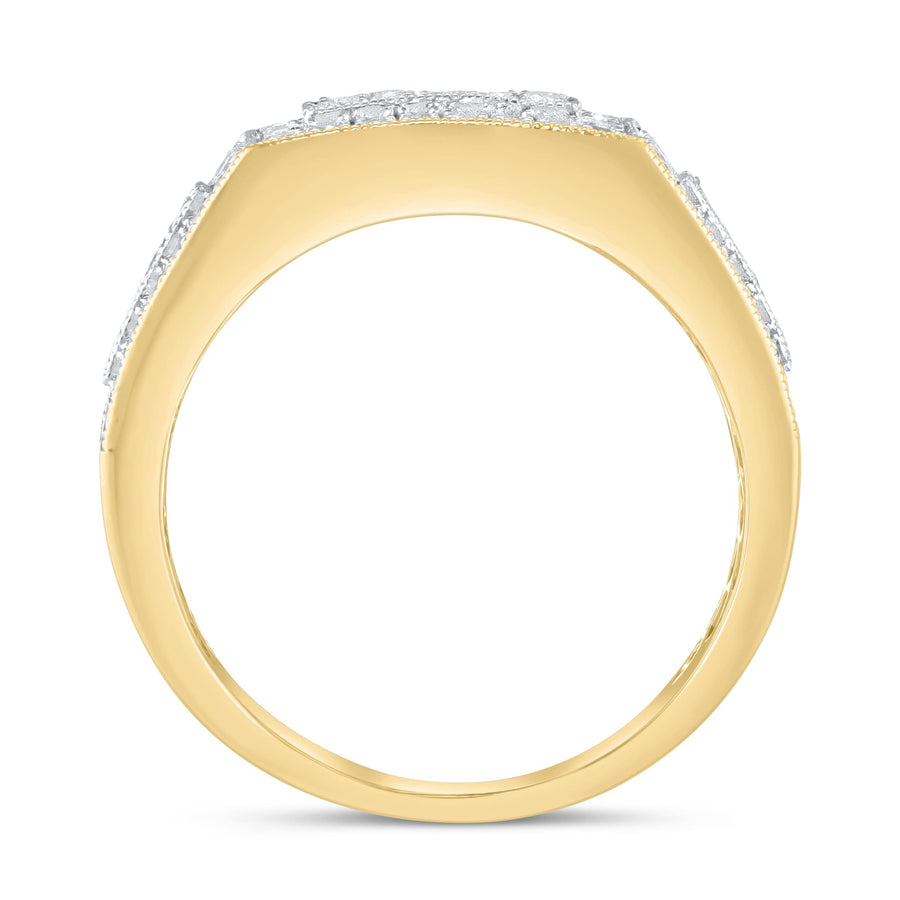 Diamond Signet Ring 0.68ct G-SI Quality set in 9ct Yellow Gold