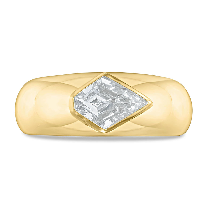 GIA Certified Diamond Gypsy Ring 1ct I-SI1 Quality in 18ct Yellow Gold