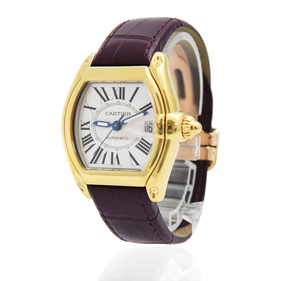 Cartier Roadster Silver Dial Leather Ref: 2524 - My Jewel World