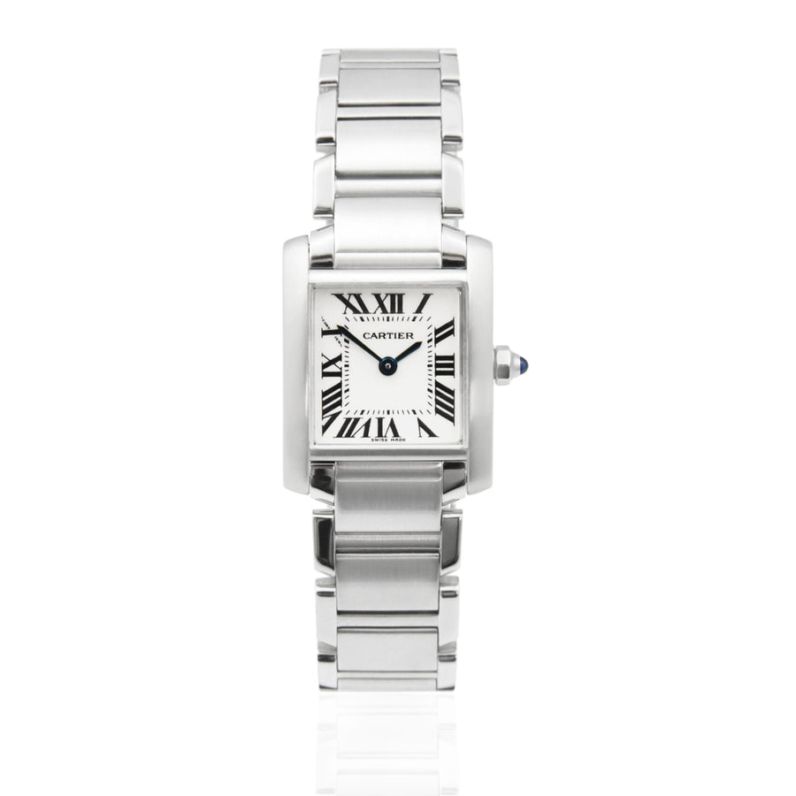 Cartier Tank Francaise White Dial Stainless Steel Ref: 2384 - My Jewel World