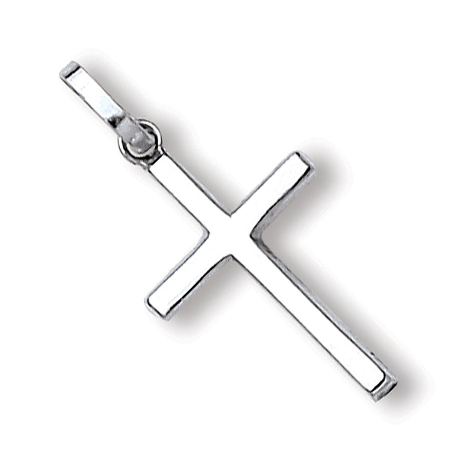 Cross Pendant Necklace in 9ct White Gold - My Jewel World