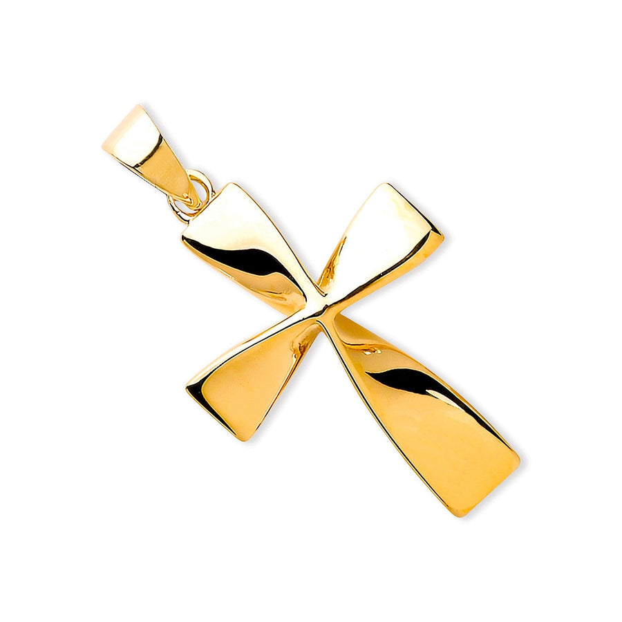 Cross Pendant Necklace in 9ct Yellow Gold 1.0g - My Jewel World
