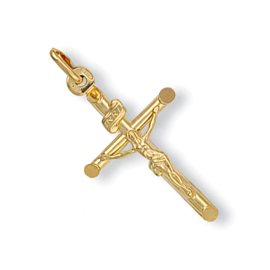 Crucifix Cross Pendant Necklace in 9ct Yellow Gold 1.1g - My Jewel World
