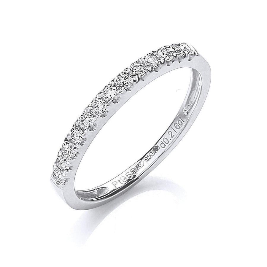 Diamond 10 Stone Eternity Ring 0.20ct H-VS Quality in Platinum - My Jewel World