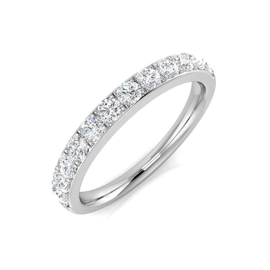 Diamond 12 Stone Eternity Ring 0.55ct F-VS Quality in 18k White Gold - My Jewel World