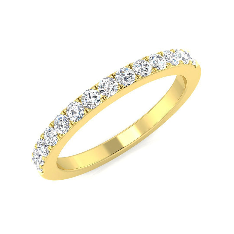 Diamond 12 Stone Eternity Ring 0.55ct F-VS Quality in 18k Yellow Gold - My Jewel World