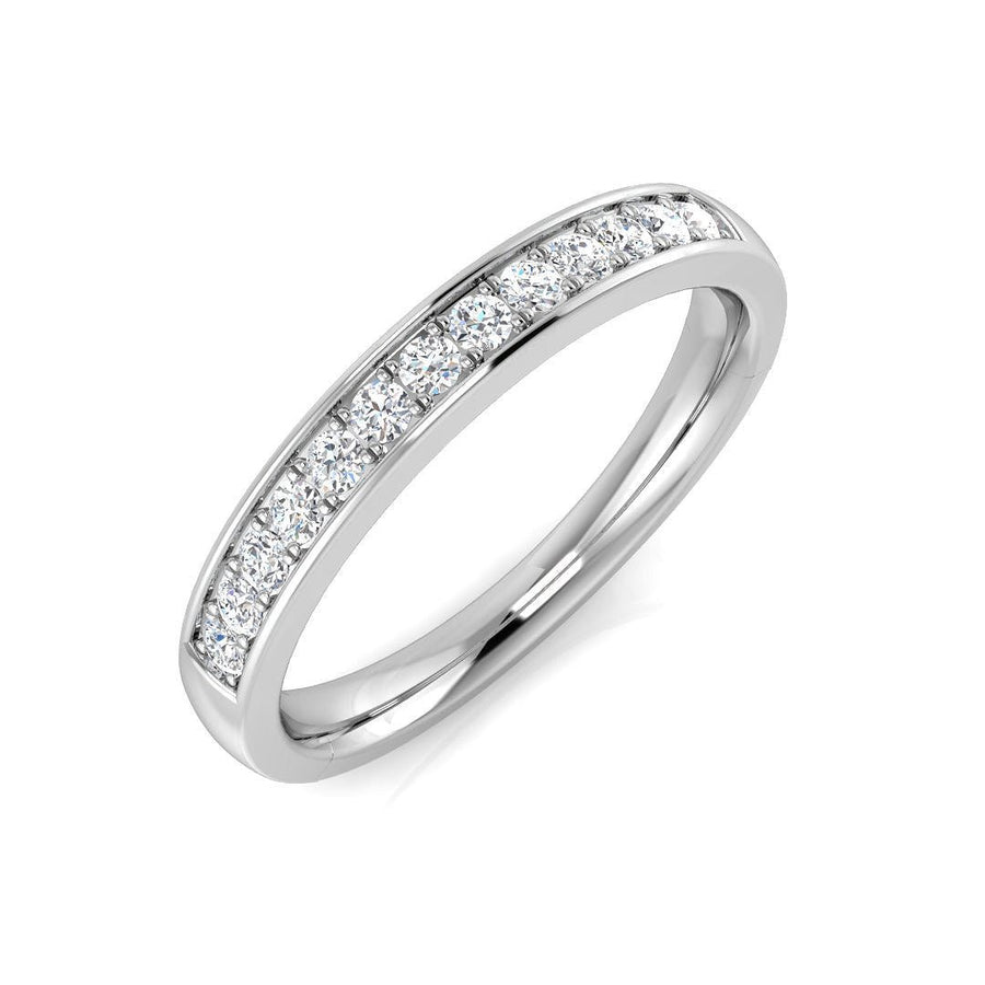 Diamond 13 Stone Eternity Ring 0.20ct G-SI Quality in 9k White Gold - My Jewel World
