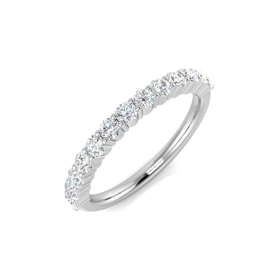 Diamond 13 Stone Eternity Ring 0.50ct F-VS Quality in 18k White Gold - My Jewel World