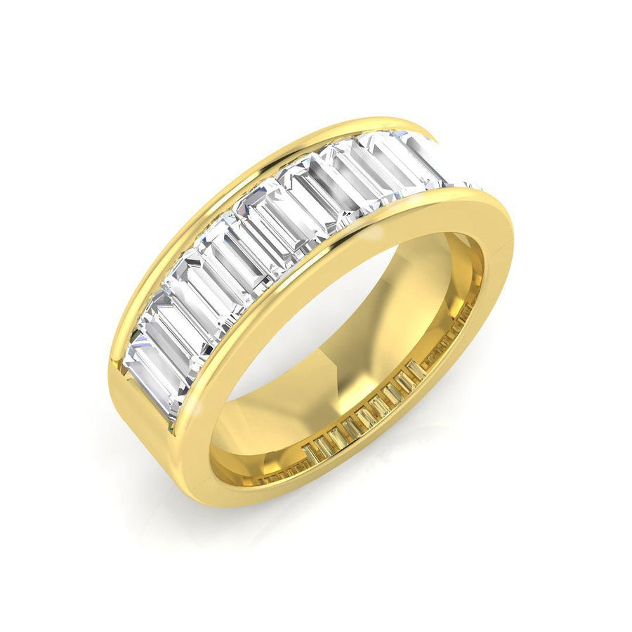 Diamond 17 Stone Eternity Ring 1.30ct F-VS Quality in 18k Yellow Gold - My Jewel World