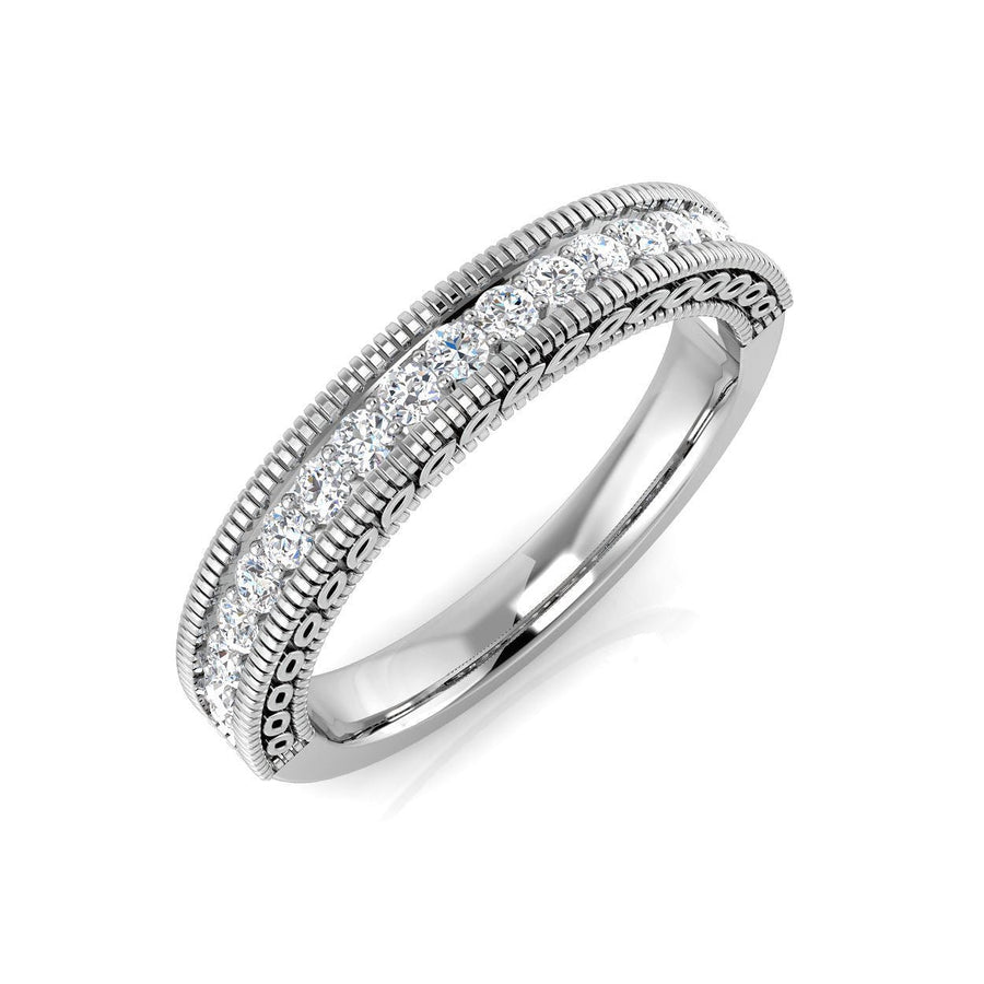 Diamond 18 Stone Eternity Ring 0.30ct F-VS Quality in 18k White Gold - My Jewel World