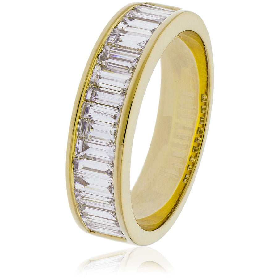 Diamond 19 Stone Eternity Ring 1.00ct F-VS Quality in 18k Yellow Gold - My Jewel World