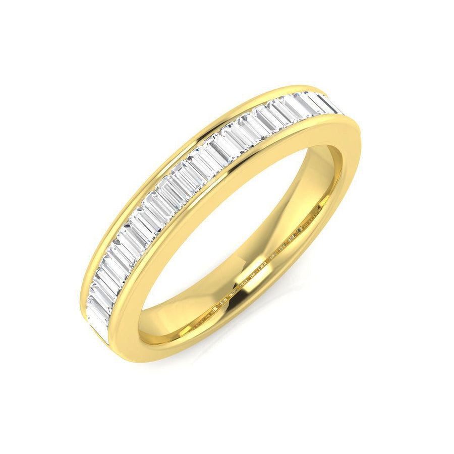 Diamond 20 Stone Eternity Ring 0.75ct F-VS Quality in 18k Yellow Gold - My Jewel World