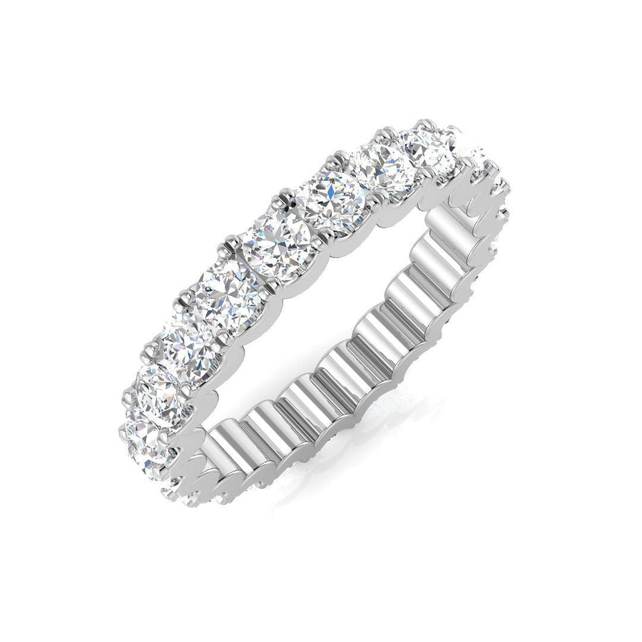 Diamond 22 Stone Full Eternity Ring 2.00ct F-VS Quality 18k White Gold - My Jewel World