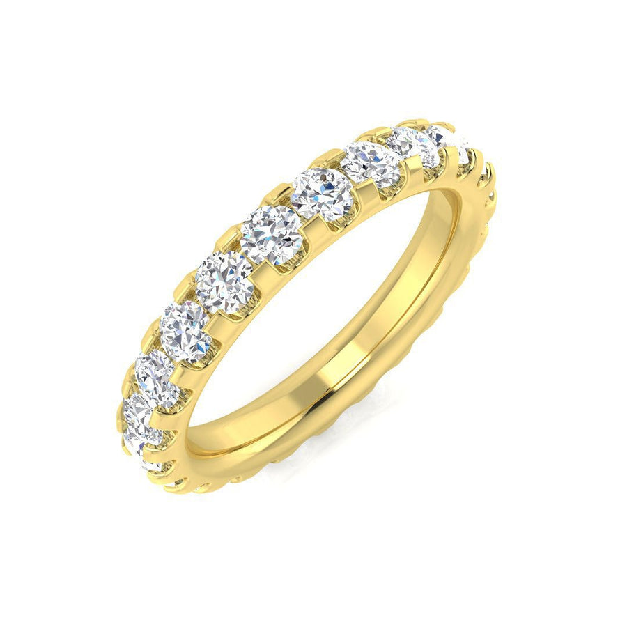 Diamond 23 Stone Full Eternity Ring 1.50ct F-VS Quality 18k Yellow Gold - My Jewel World