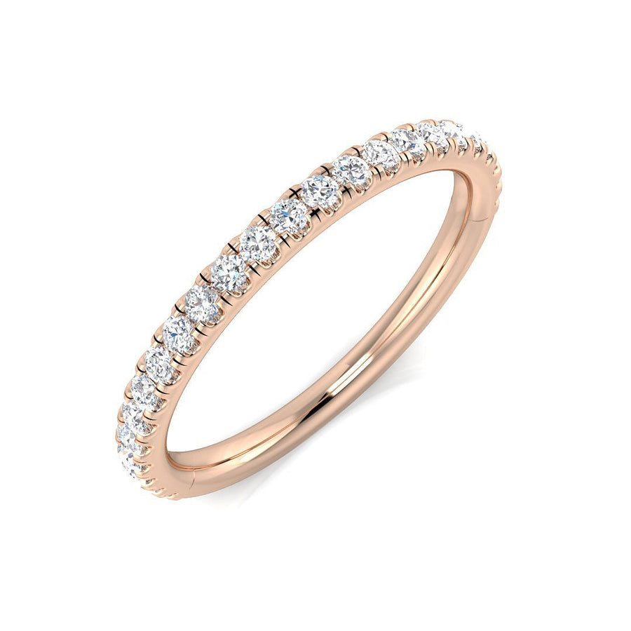 Diamond 24 Stone Eternity Ring 0.25ct F-VS Quality in 18k Rose Gold - My Jewel World