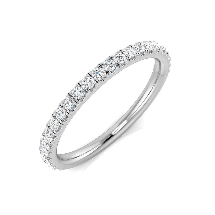 Diamond 24 Stone Eternity Ring 0.25ct F-VS Quality in 18k White Gold - My Jewel World