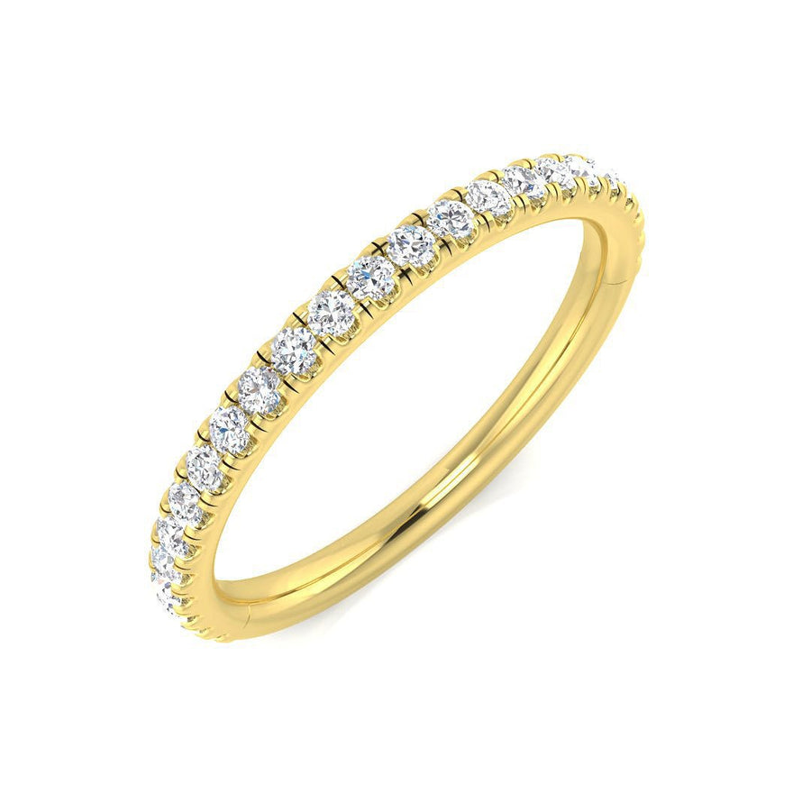 Diamond 24 Stone Eternity Ring 0.25ct F-VS Quality in 18k Yellow Gold - My Jewel World