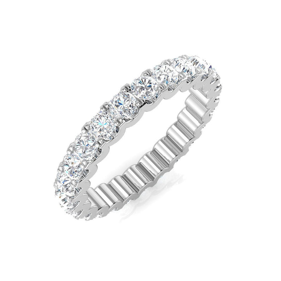 Diamond 25 Stone Full Eternity Ring 1.50ct F-VS Quality 18k White Gold - My Jewel World