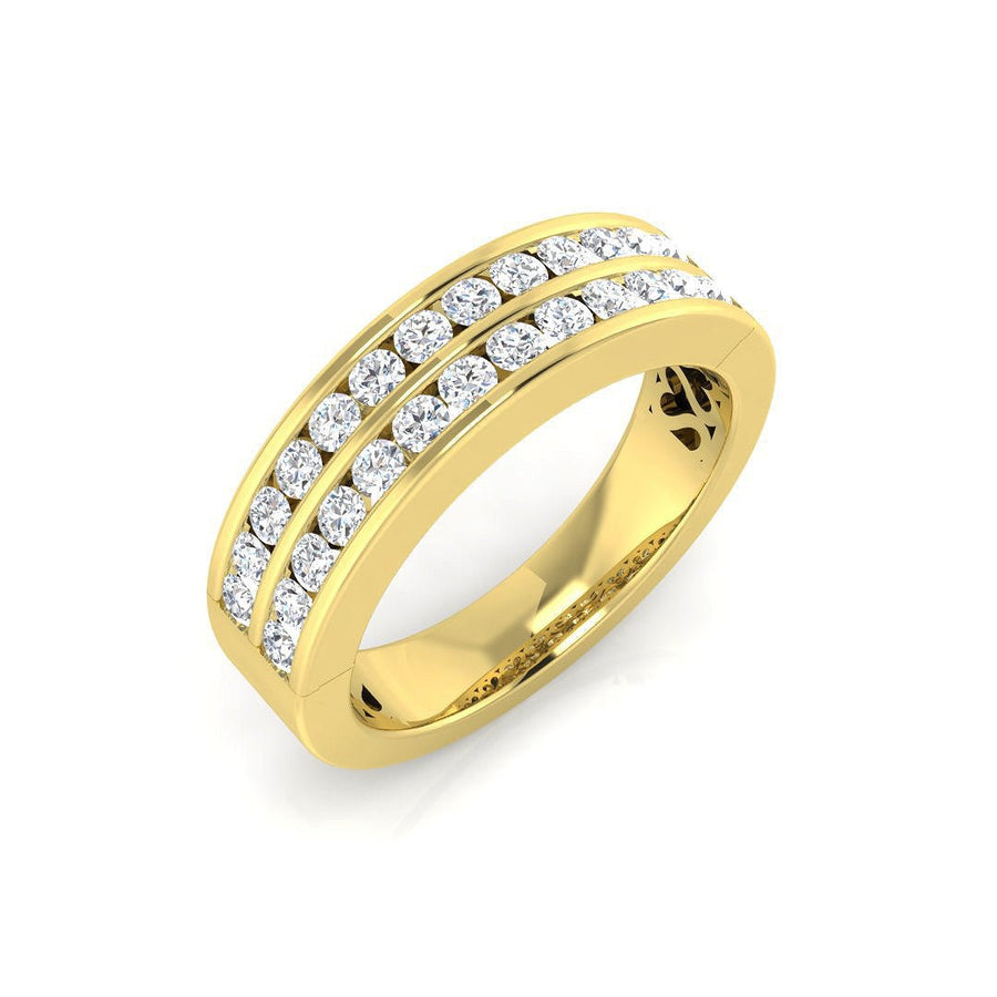 Diamond 26 Stone Eternity Ring 0.50ct F-VS Quality in 18k Yellow Gold - My Jewel World