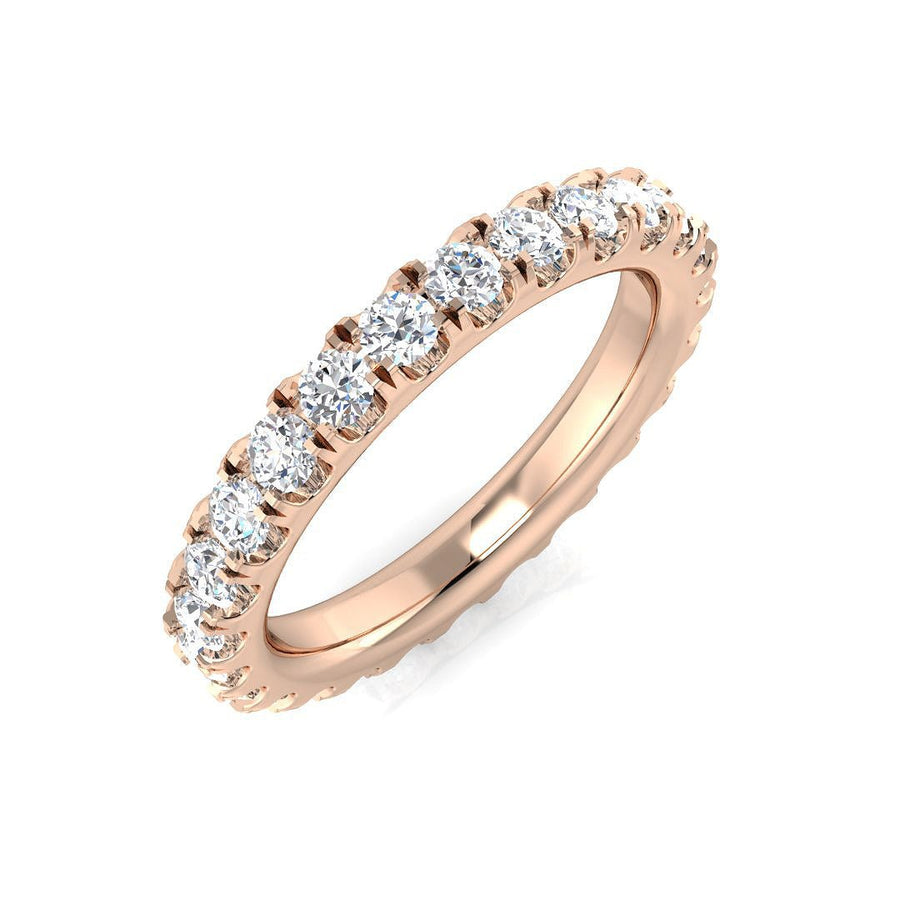 Diamond 28 Stone Full Eternity Ring 1.00ct F-VS Quality 18k Rose Gold - My Jewel World