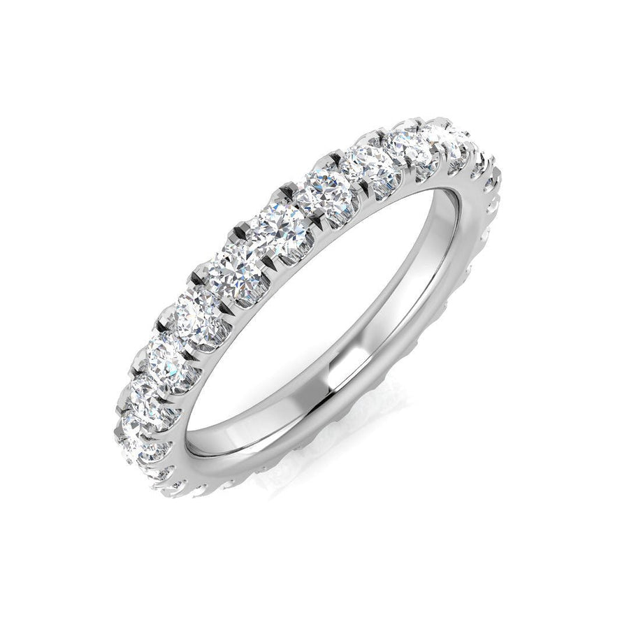 Diamond 28 Stone Full Eternity Ring 1.00ct F-VS Quality 18k White Gold - My Jewel World