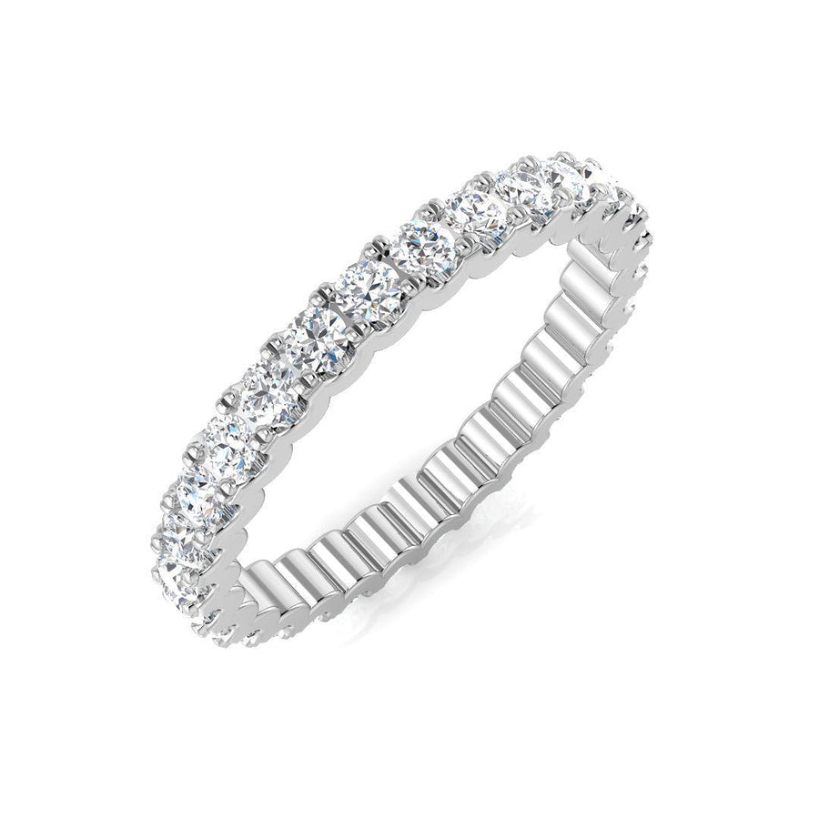 Diamond 29 Stone Full Eternity Ring 1.00ct F-VS Quality 18k White Gold - My Jewel World