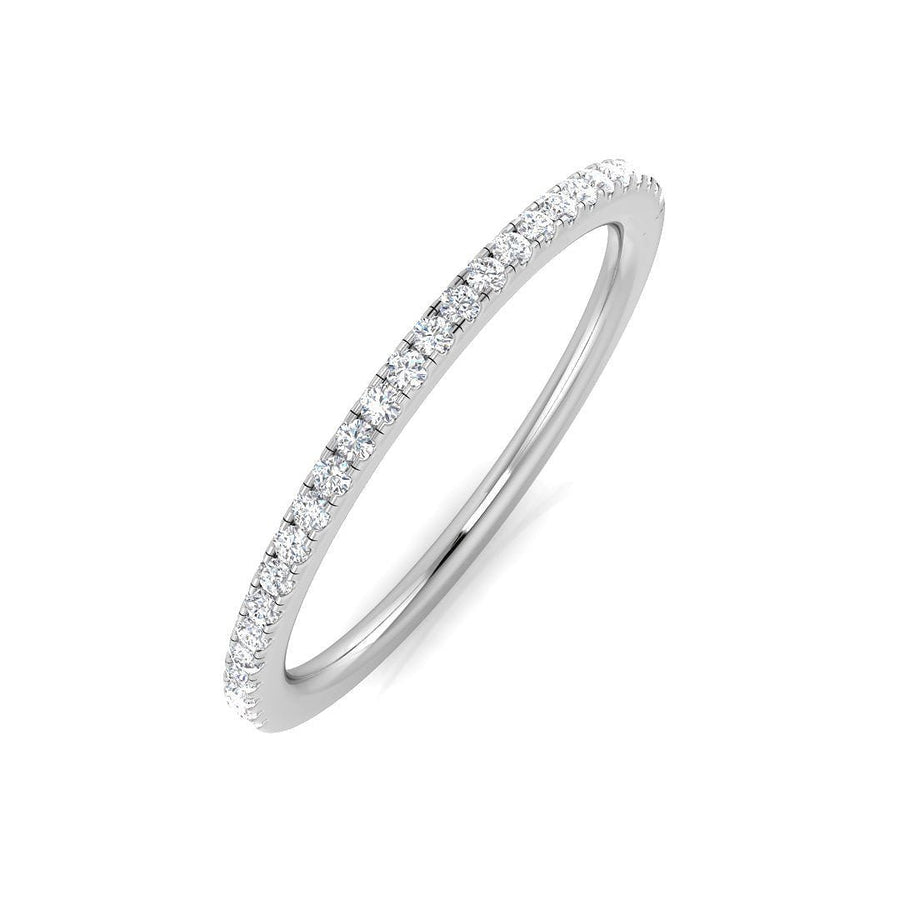 Diamond 32 Stone Eternity Ring 0.17ct F-VS Quality in 18k White Gold - My Jewel World