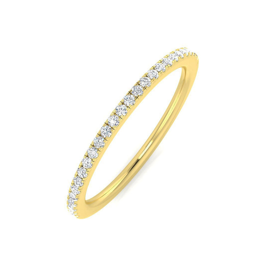 Diamond 32 Stone Eternity Ring 0.17ct F-VS Quality in 18k Yellow Gold - My Jewel World