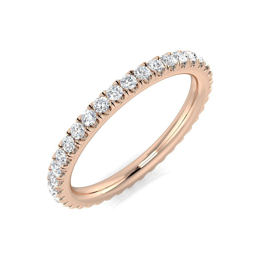 Diamond 35 Stone Full Eternity Ring 0.50ct F-VS Quality 18k Rose Gold - My Jewel World